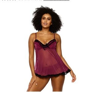 Jezebel babydoll lingerie set